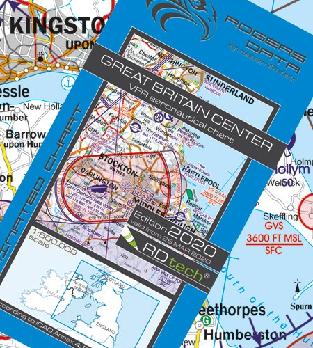 Großbritannien Zentrum VFR Flugkarte - ICAO